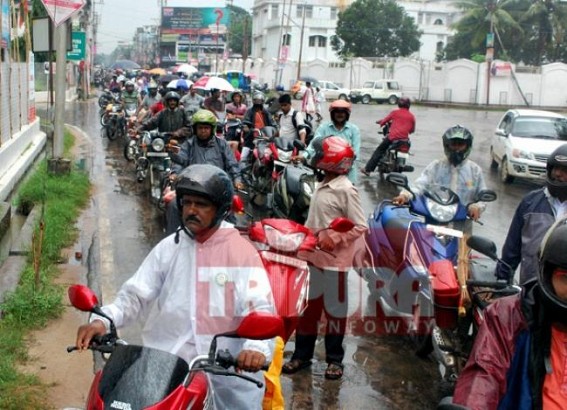 Bikers battling with weather for 1 liter petrol   